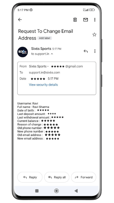 Mail format change information Six6s