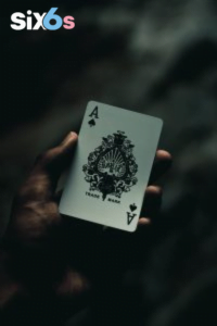 playing card on hand